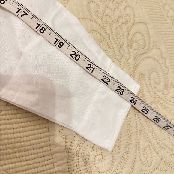 NWT Frank & Eileen Untuckable Stripe Pocket Button-Up Shirt, white, size M - Picture 8 of 11